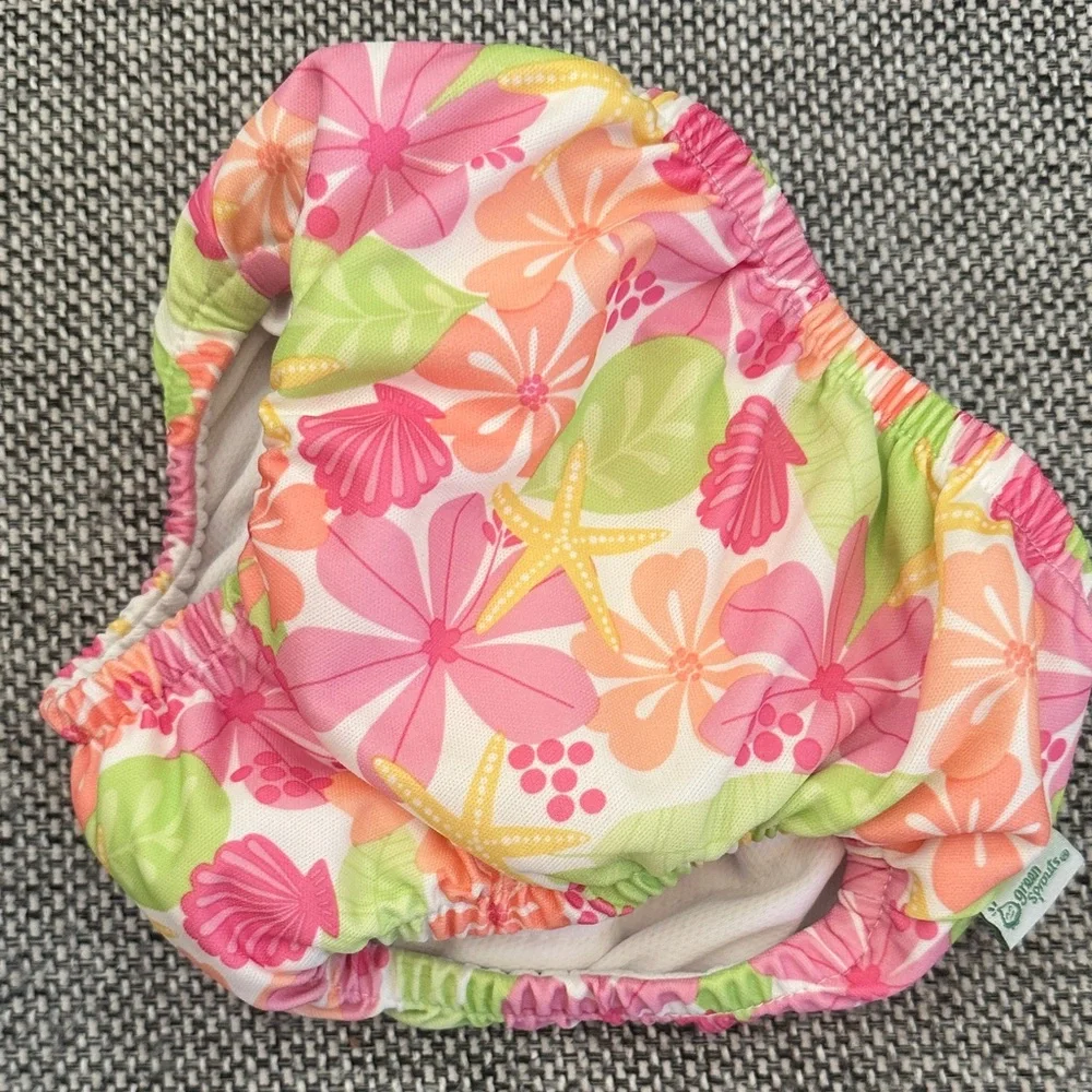 18M Girl Floral Delight Swim Diaper Cover